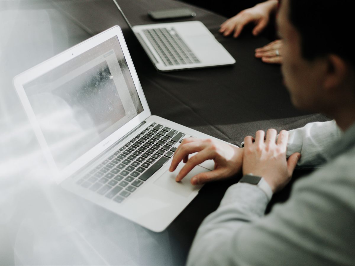 Working in the office CRM system